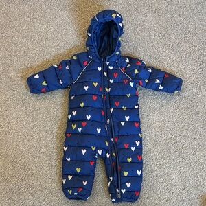 Hanna Andersson Blue Baby Snowsuit 6-12m 
LIKE NEW!